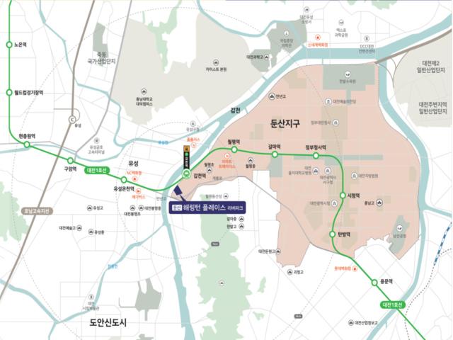 둔산 해링턴플레이스 리버파크 입지